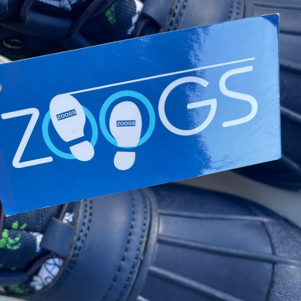 Zoogs Navy Boots with Dinosaur Design Toddler 7